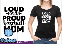 loud and proud baseball mom svg design 43