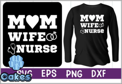 mom wife nurse t-shirt design vector design 52