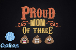 proud mom of three cute poops mother design 67