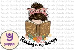 reading is my therapy sublimation designdesign 19