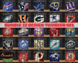 bundle 32 design nfl teams, nfl logo, tumbler design, design bundle football, nfl tumbler design 02