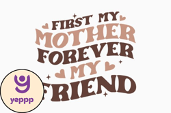 first my mother retro mothers day svg design 346