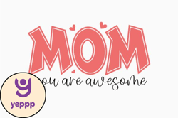 mom you are awesome retro mothers day design 358