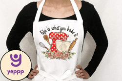 life is what you bake sublimation png design 116