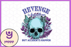 revenge is beneath me vintage skull design 131