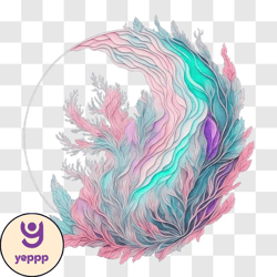 dreamy and ethereal abstract circular design png design 209