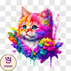 playful and eye catching cat illustration png design 214