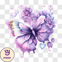 beautiful purple butterfly with delicate wings png design 217