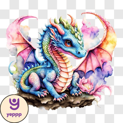 whimsical dragon artwork png design 242