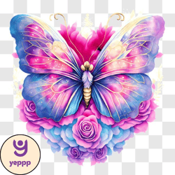 beautiful butterfly with colorful wings png design 247