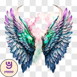 colorful angel wings for decorative and symbolic purposes png design 249