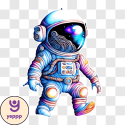 colorful astronaut in space suit png design 261