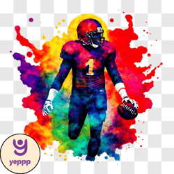 football player with number 1 running towards the right png design 271