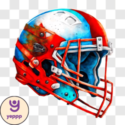 well worn american football helmet with team logo png design 300