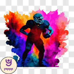 vibrant football action shot png design 307