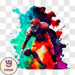 dynamic football player running with the ball png design 309