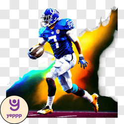 football player running with the ball png design 313