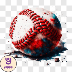 baseball with patriotic design png design 06