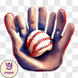 baseball glove with baseball inside png design 17