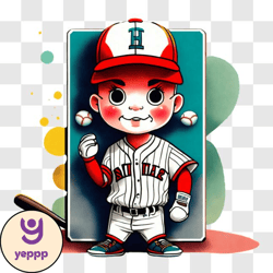 young boy in baseball attire playing sports png design 25