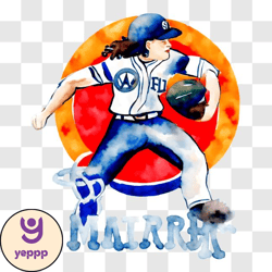 dynamic baseball player throwing the ball png design 31