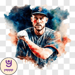 colorful baseball painting png design 32