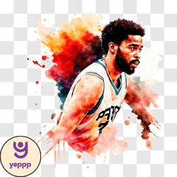 watercolor basketball player png design 66