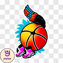 colorful basketball advertisement png design 116