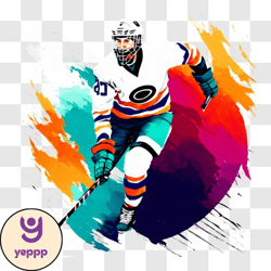 colorful hockey player on ice png44 design 120