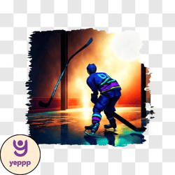 hockey player shooting puck on ice png design 122
