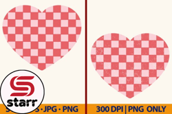 retro heart valentines day checkered design 106