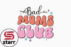 retro bad moms club leopard svg  designdesign14