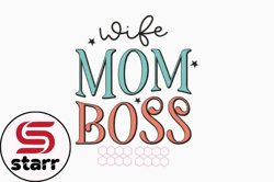 retro mothers day quote svg wife mom design16