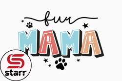 retro fur mama quote svg dog lover design23