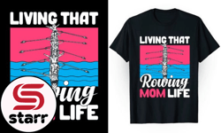 rowing mom life t shirt design 116