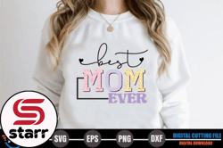 best mom ever – retro mothers day svg design 250