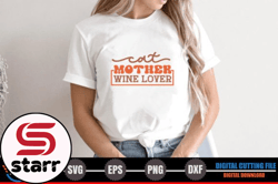 cat mother wine lover – cat quote svg design 251