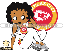 kansas city chiefs betty boop svg, nfl svg, girl sport svg, football svg download digital file 19