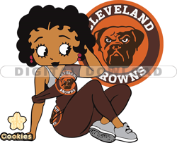 cleveland browns betty boop svg, nfl svg, girl sport svg, football svg download digital file 20