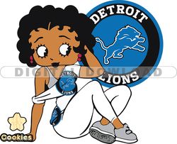 detroit lions betty boop svg, nfl svg, girl sport svg, football svg download digital file 22