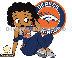 denver broncos betty boop svg, nfl svg, girl sport svg, football svg download digital file 23