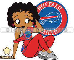 buffalo bills betty boop svg, nfl svg, girl sport svg, football svg download digital file 27