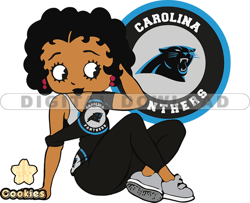 carolina panthers betty boop svg, nfl svg, girl sport svg, football svg download digital file 28