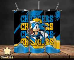 los angeles chargers tumbler wraps, sonic tumbler wraps, ,nfl png,nfl teams, nfl sports, nfl design png, by cookies desi