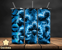 detroit lions glow tumbler wraps, , nfl logo,, nfl sports, nfl design png by cookies  19