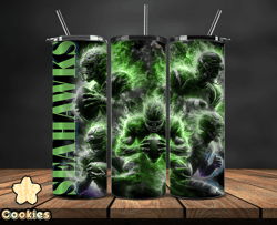 seattle seahawks glow tumbler wraps, , nfl logo,, nfl sports, nfl design png by cookies  27