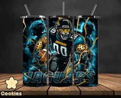 Jacksonville Jaguars Tumbler Wrap Glow, NFL Logo Tumbler Png, NFL Design Png By Cookies-15