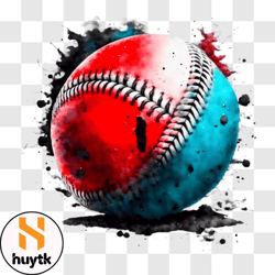 patriotic baseball with american flag design png design 09