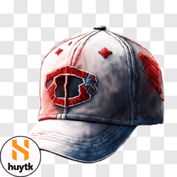 stylish red, white, and blue baseball cap png design 10