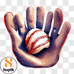 baseball glove with baseball inside png design 17